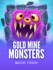 Slot de mina de oro y monstruos con brillo premium y premio potencial.